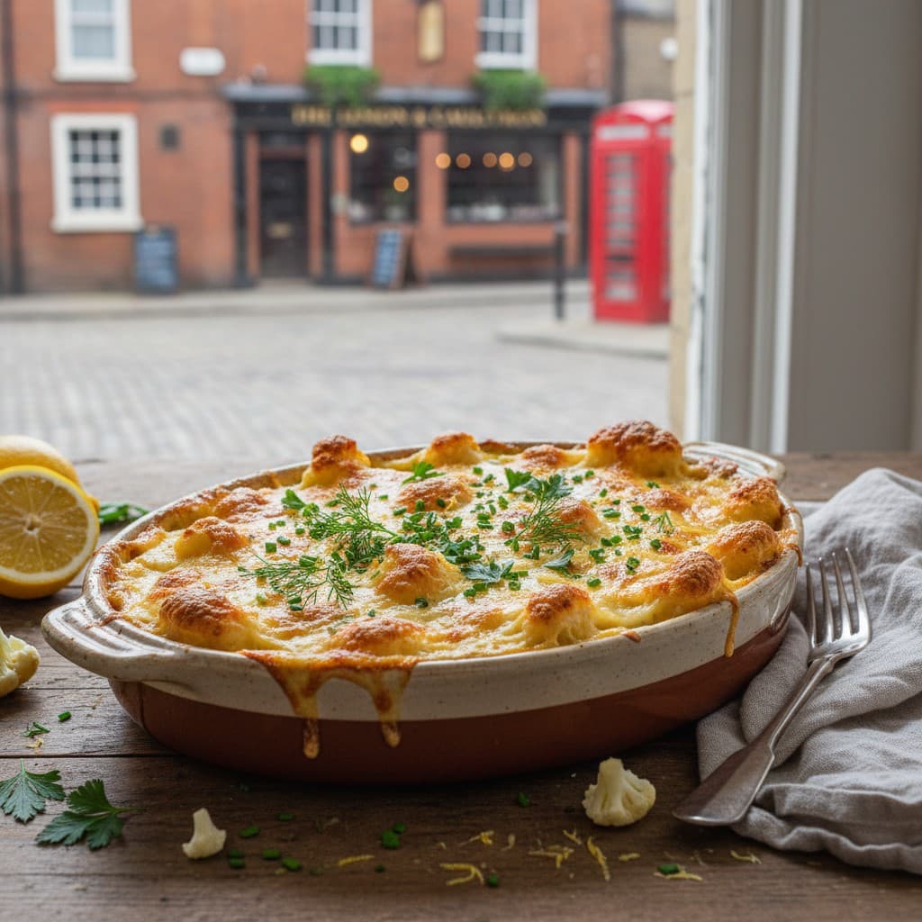 Classic Zesty Cauliflower Cheese Bake