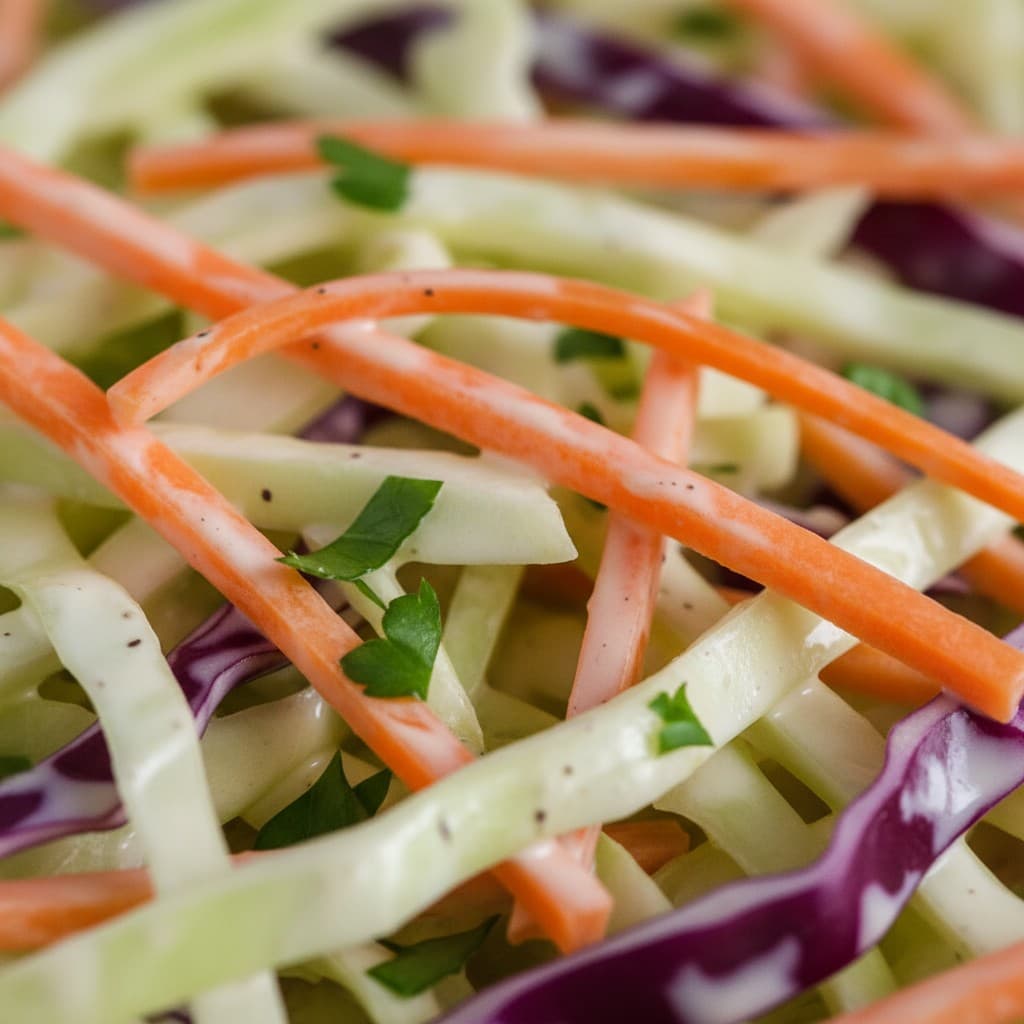 Classic Jamie Oliver Coleslaw Recipe closeup shot